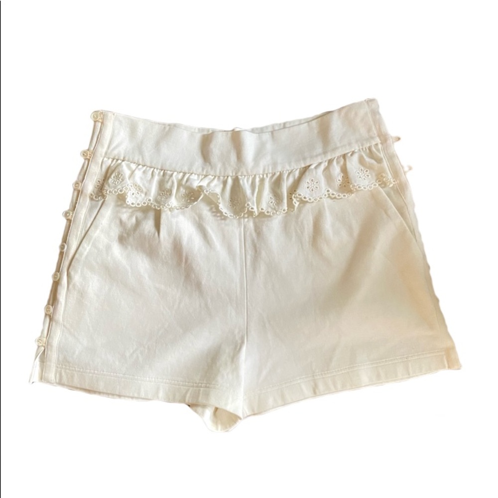 Chloé High Waisted Lace Shorts